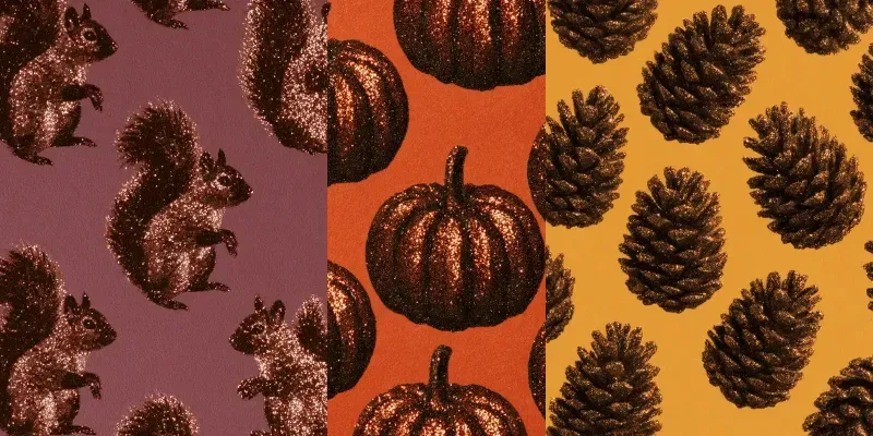 Autumn Glitterfall Scrapbook Pages
