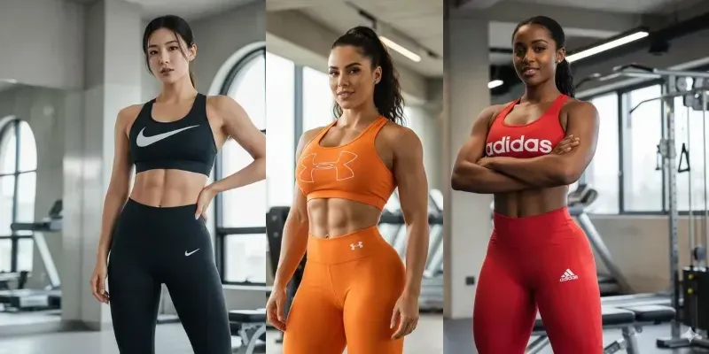 Sports Models In Gym Clothes Photos generated by undefined