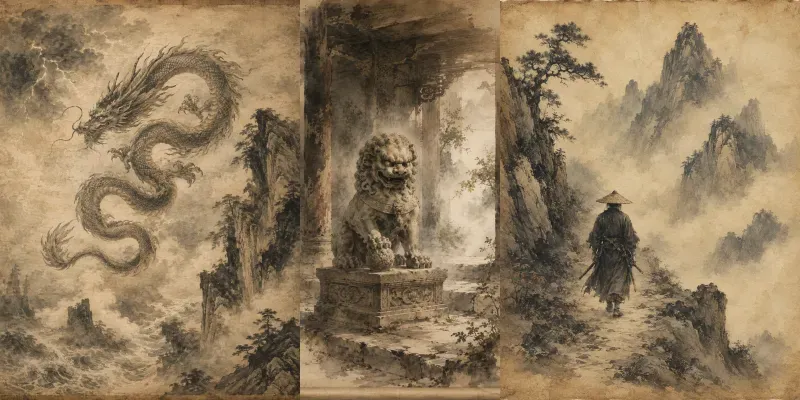 Ancient Scroll Paintings generated by undefined