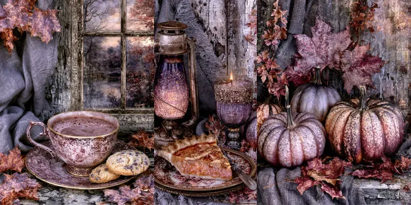 Grand Autumn Harvest Still Lifes generated by undefined