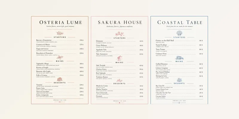 Restaurant Menu Poster Generator generated by undefined