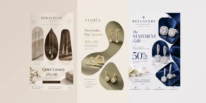 Highend Earring Marketing Visuals generated by undefined