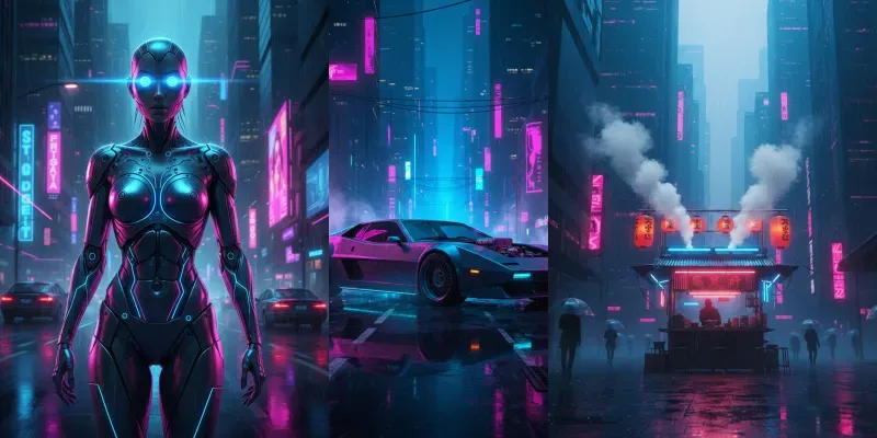 Neon Noir Cinematic Art generated by undefined