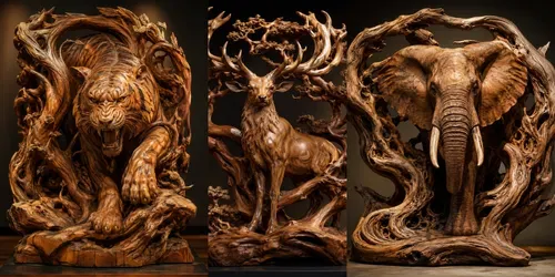 Organic Wood Sculptures generated by chatgpt-image