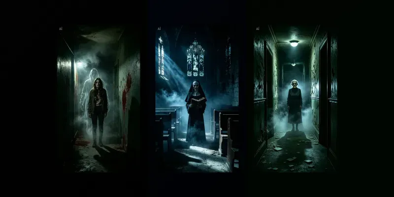 Cinematic Horror Scenes generated by undefined