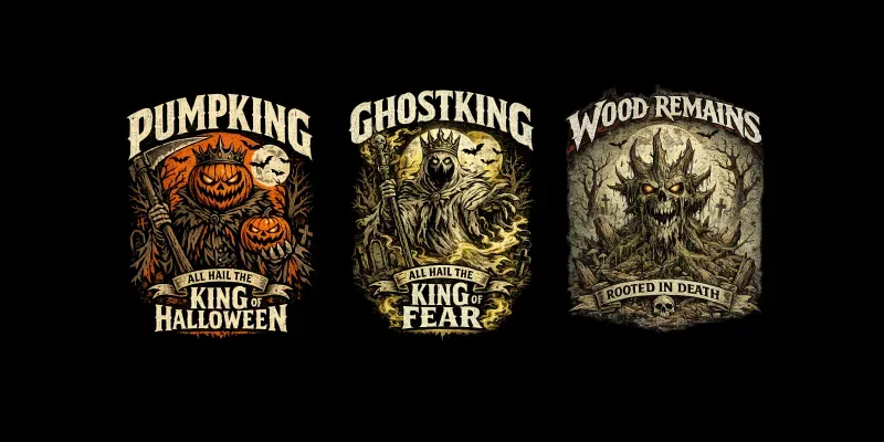 Elegant Tshirt Halloween Designs generated by undefined