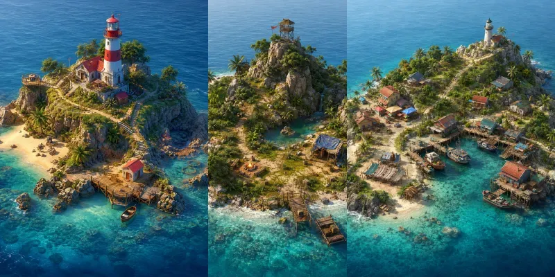 Miniature Island Worlds generated by undefined