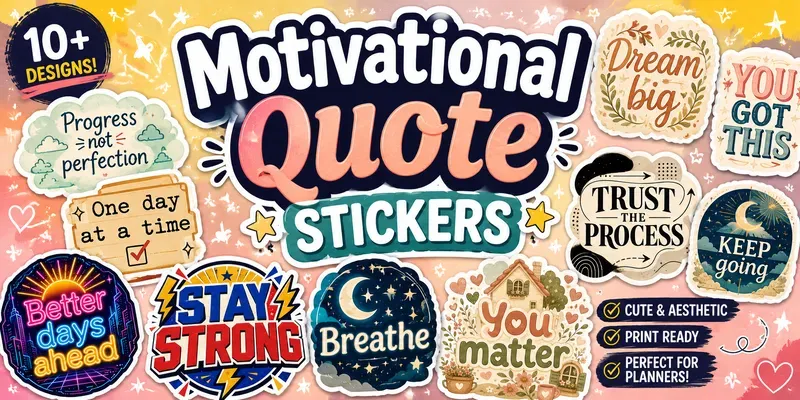 Motivational Quote Stickers generated by undefined