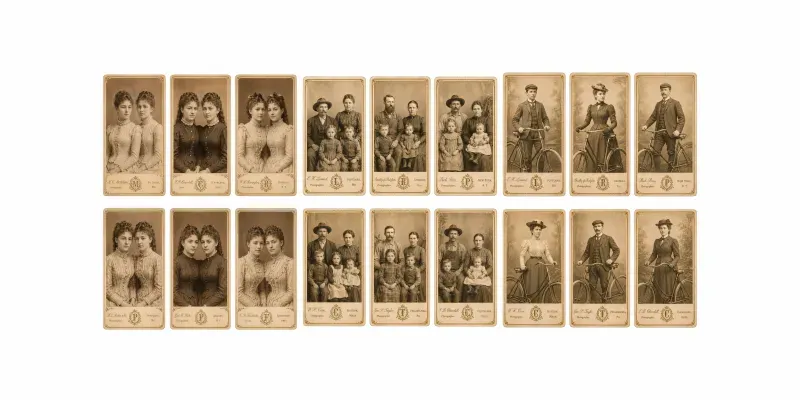 Cabinet Card Portrait Ephemera generated by undefined