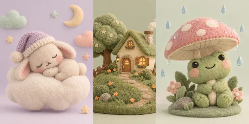 Fluffy Pastel Chibi Plush Worlds