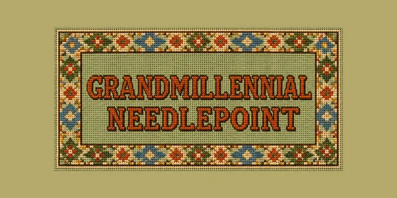 Grandmillennial Needlepoints generated by undefined