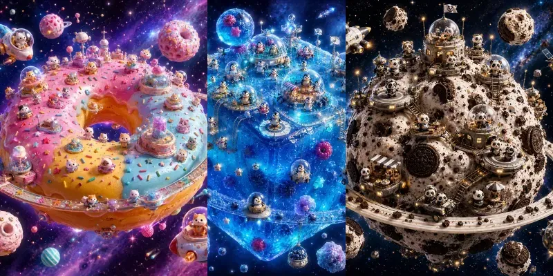Kawaii Food Planet Civilizations generated by undefined