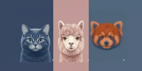 Minimalist Felt Pastel Animal Art generated by gemini-image