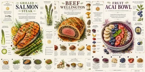 Recipe Book Page Food Infographic Art generated by chatgpt-image
