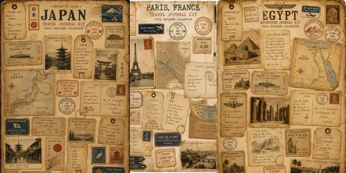 Vintage Travel Journal Kit Creators generated by chatgpt-image