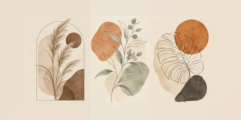 Botanical Line Art Wall Decors
