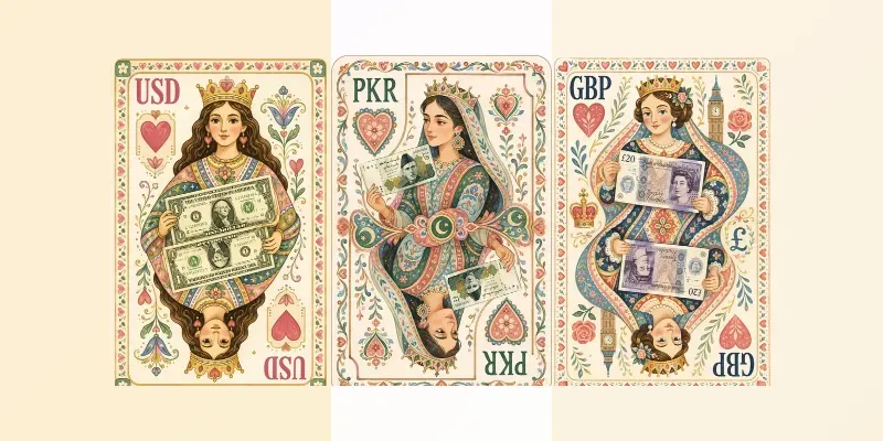Global Currency Playing Card Art Series generated by undefined