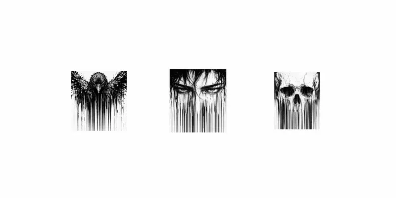 Minimalist Comic Glitch Barcode Art
