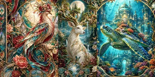 Ornate Stained Glass Tapestries generated by chatgpt-image