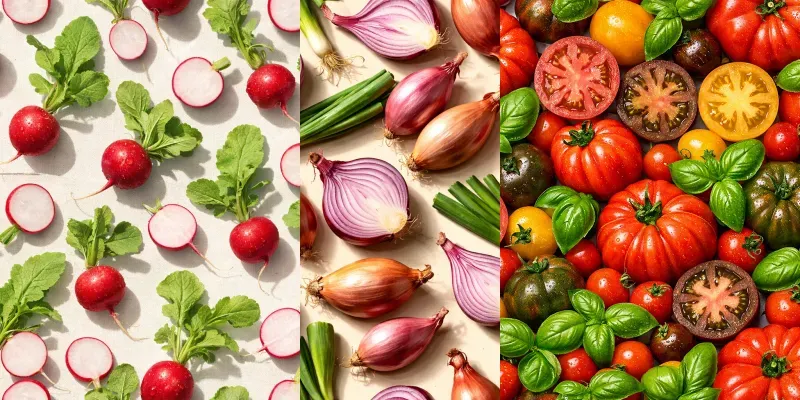Photorealistic Vegetable Seamless Tiles generated by undefined