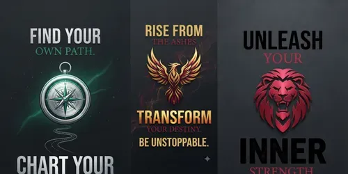 Motivational Typography Poster Designs generated by chatgpt-image