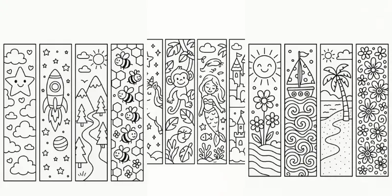 Bookmarks Coloring Books For Kids generated by undefined