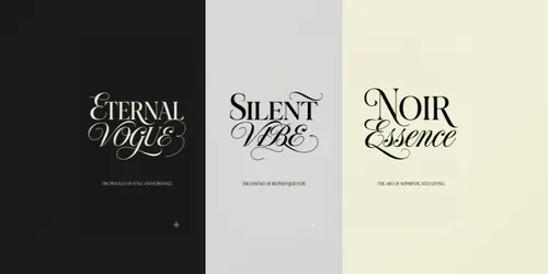 Calligraphic Editorial Typography Posters generated by gemini-image