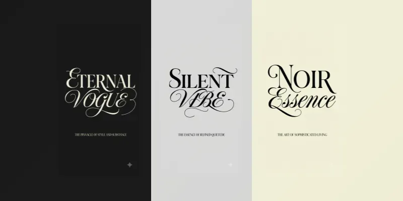 Calligraphic Editorial Typography Posters generated by undefined