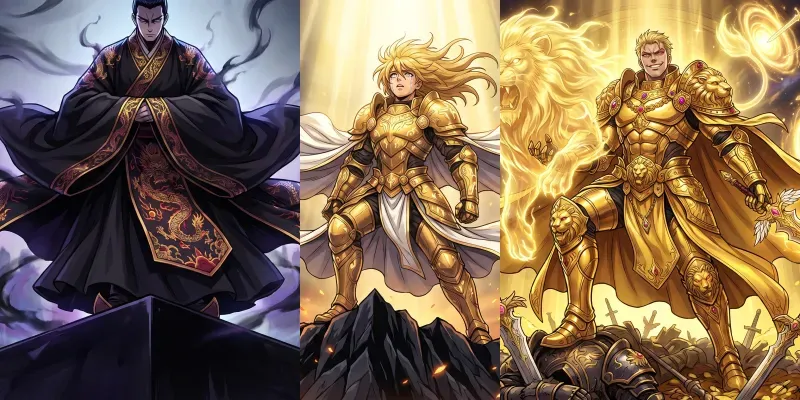 2D Anime Imperial Conqueror Poses generated by undefined