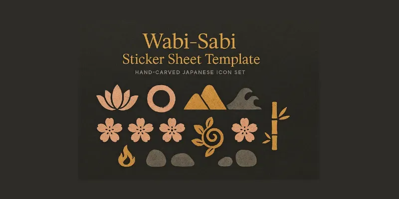 Wabi Sabi Sticker Sheets generated by undefined