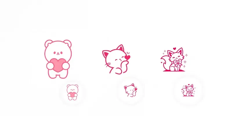 Simple Cute Love Loops For Valentines generated by undefined