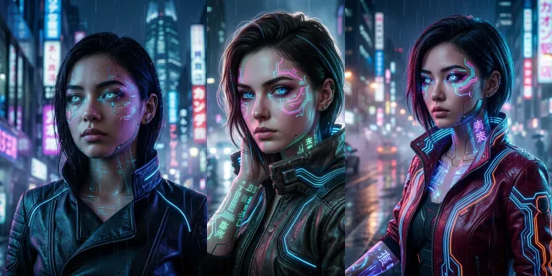 Ultrarealistic Cyberpunk Portrait Masters generated by undefined