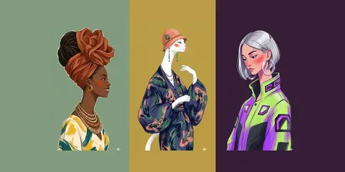 Modigliani Style Elongated Fashion Portraits generated by gemini-image