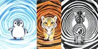 Baby Animals In Opart Tunnels flux prompt mini thumbnail