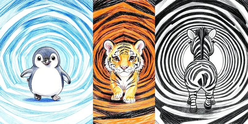 Baby Animals In Opart Tunnels generated by undefined