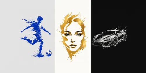 Metal Splash Silhouette Art generated by chatgpt-image