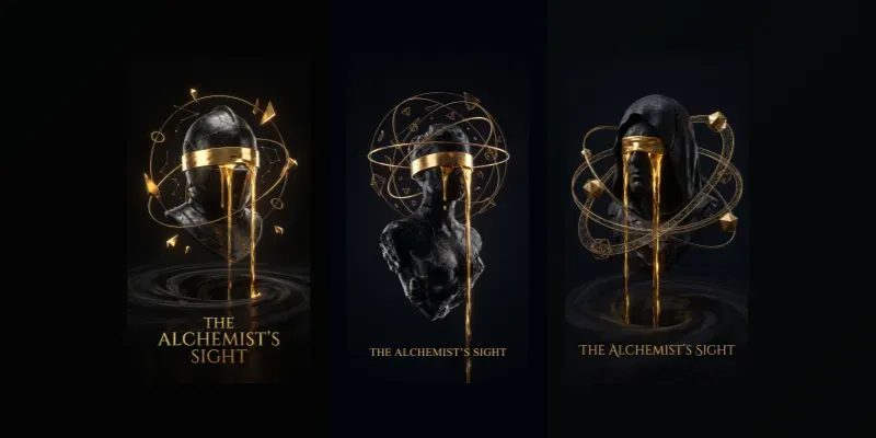 Obsidian Gold Luxury Poster Art generated by undefined