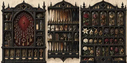 Halloween Cabinet Portrait Art Prints generated by chatgpt-image