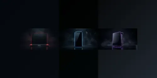 Dark Mode Product Launch Banners generated by gemini-image