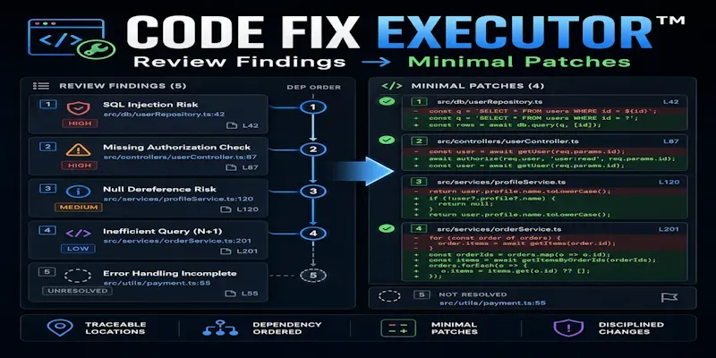 Code Fix Executor generated by undefined