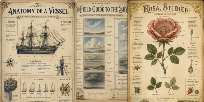 Vintage Encyclopedia Infographics generated by undefined