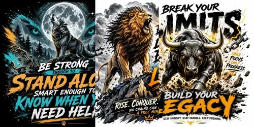Bold Motivational Tees generated by chatgpt-image