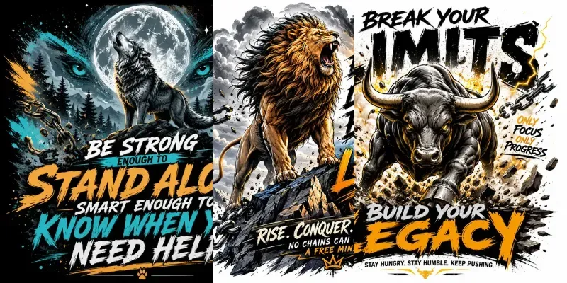 Bold Motivational Tees generated by undefined