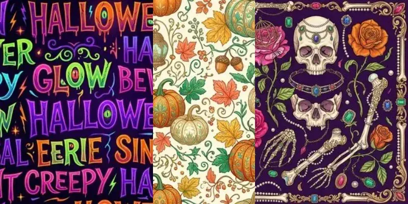 Halloween Monster Seamless Patterns