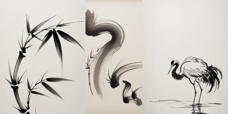 Minimalist Sumie Ink Art Packs generated by undefined
