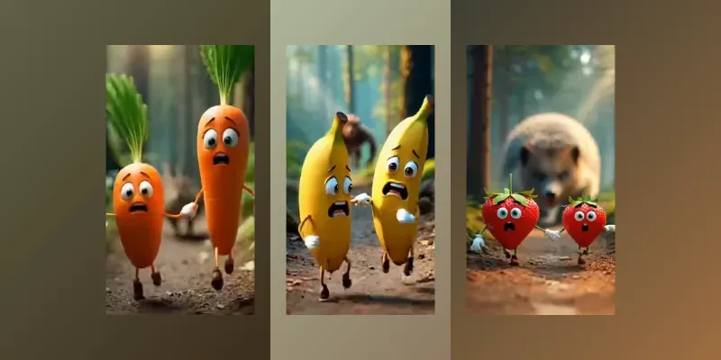 Scared Veggies Forest Chases generated by undefined