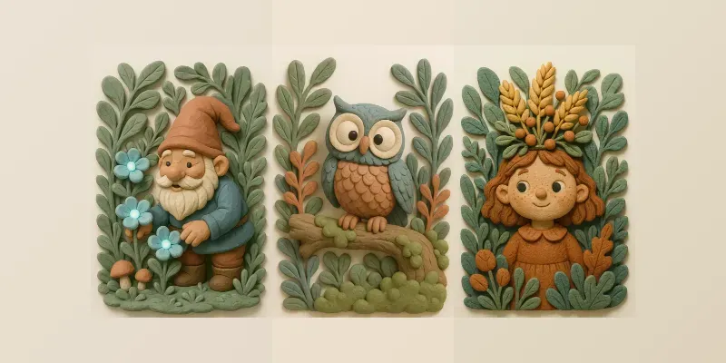 Whimsical Claymation Storybook Dioramas generated by undefined