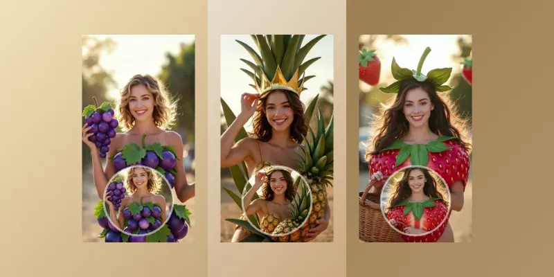 Fantasy Fruit Nature Costume Videos generated by undefined