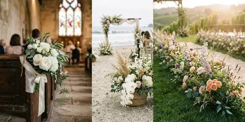 Ceremony Aisle Floral Detail Photo Builders generated by gemini-image
