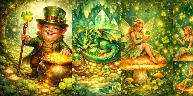 Enchanted Emerald Fantasy Illustrations generated by undefined